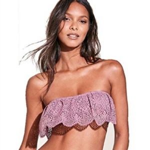 VICTORIA'S SECRET Ruffle Bandeau BRA S NWT